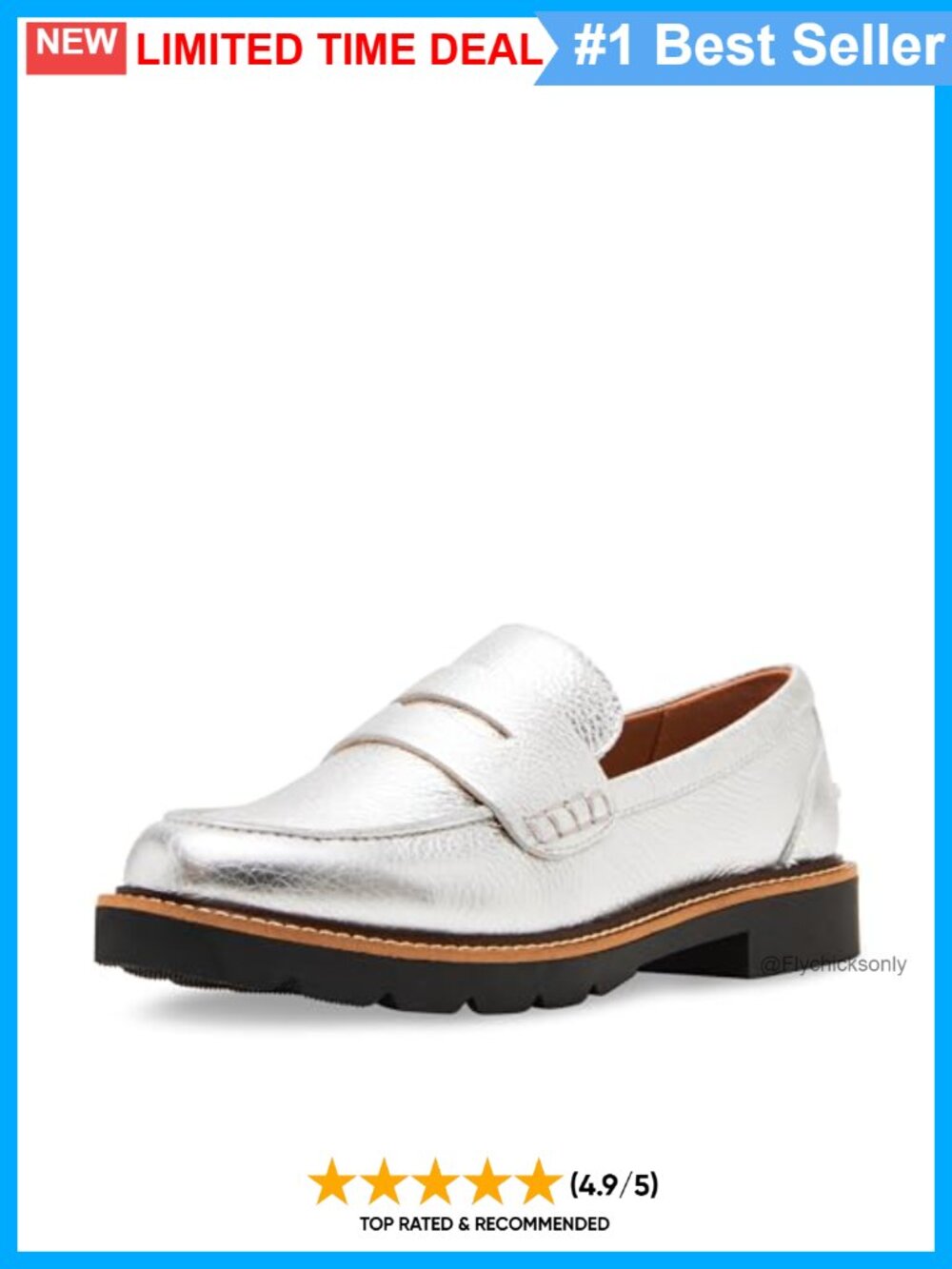 Waterproof Penny Loafer Almond Toe Pull-On Cushioned Slip-On Shoes